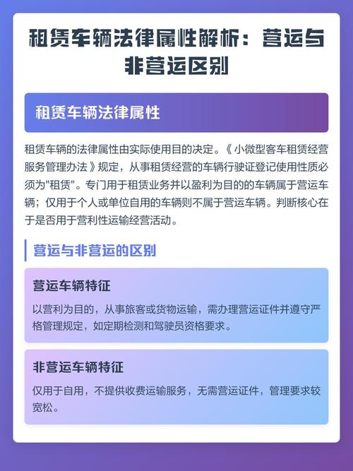 租赁车辆法律属性解析:营运与非营运区别